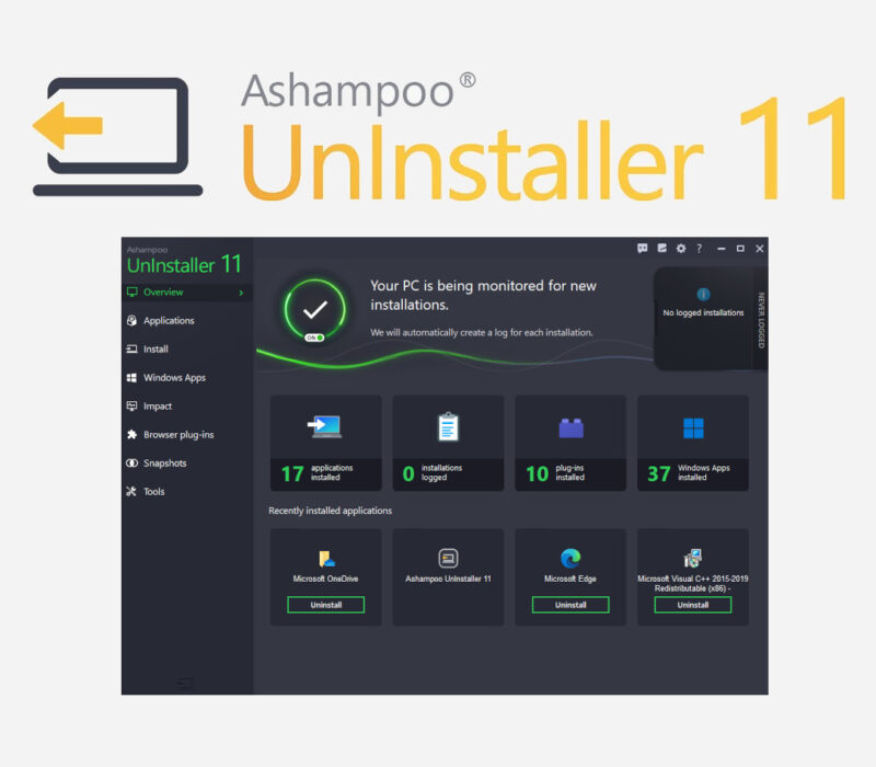 Ashampoo UnInstaller 11 Program Kaldırma Yazılımı Lisans Anahtarı