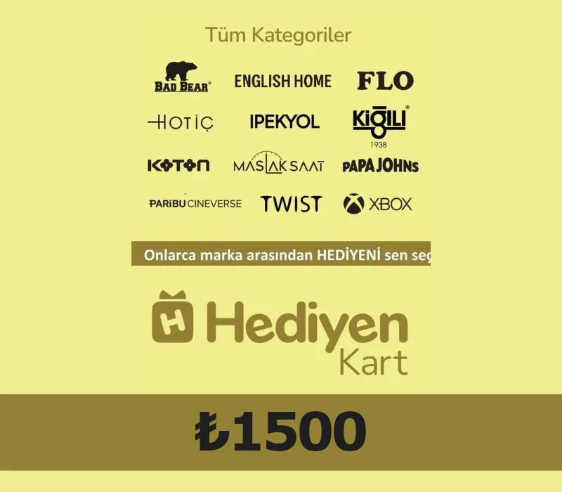 Hediyen KART All Access 1500 TL Hediye Kartı (Gift Card)