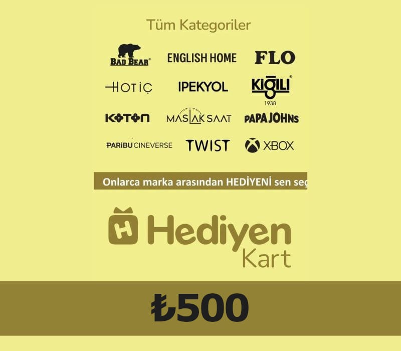 Hediyen KART All Access 500 TL Hediye Kartı (Gift Card)