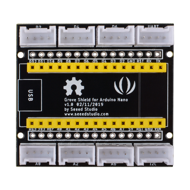 Arduino Nano Grove Genişletme Kartı (Shield) - Lehimsiz Sensör Bağlantı Kartı