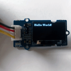 0.96 inç OLED ekran (beyaz) üzerinde çalışan örnek metin görüntüsü