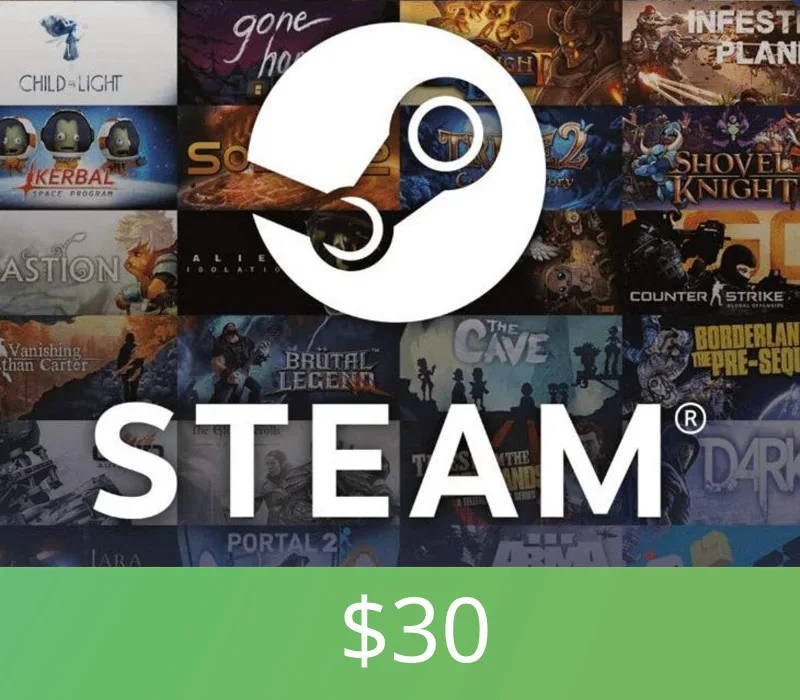 Steam Cüzdan Bakiyesi 30 USD Hediye Kartı (Gift Card)